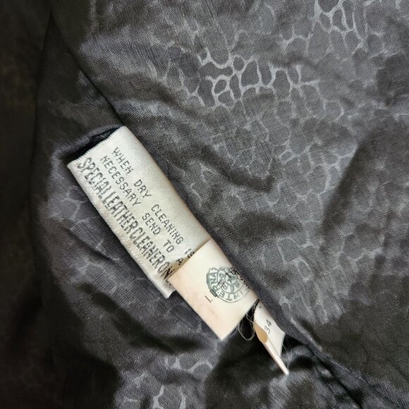 VTG 90s Global Identity G-III‎ Womens Genuine Leather Jacket M  Black Oversized - Picture 12 of 15